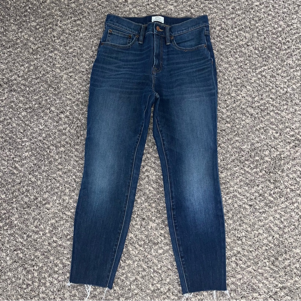 J.Crew Raw Hem High Rise Skinny Jeans